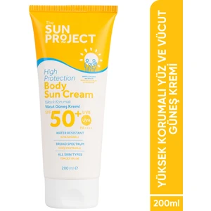 The Sun Project Yüksek Korumalı Aile Boyu Yüz ve Vücut Güneş Kremi 50+ Spf Pa++++ 200 ml