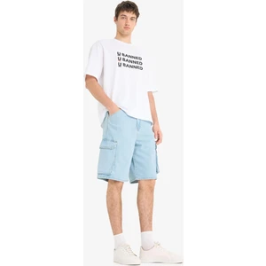 %100 Pamuk Kargo Fit Jean Bermuda Şort