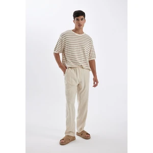 Relax Fit Rahat Kesim Dar Paça Keten Karışımlı Yazlık Pantolon C1140AX24SM
