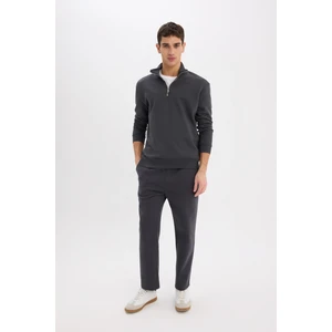 Regular Fit Eşofman Altı İçi Polarlı Basic Düz Cepli Beli Bağcıklı Düz Paça D7836AX25SP