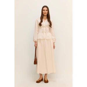 A Kesim Basic Düz Poplin Maxi Tesettür Etek E7453AX25SM