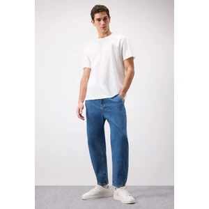 %100 Pamuk Relaxed Slouchy Fit Rahat Kesim Düz Paça Jean Yıkamalı Pantolon E5387AX25SP