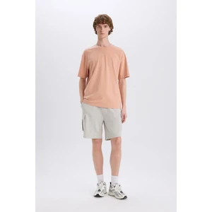 Regular Fit Beli Bağcıklı Kargo Cepli Şort D9494AX25SM
