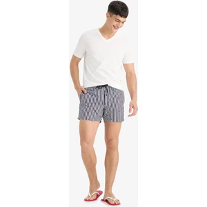 Çizgili File Astarlı Kısa Boy Deniz Şortu E0950AX25HS