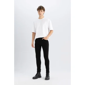 Super Skinny Fit En Dar Kalıp Normal Bel Ekstra Dar Paça Siyah Jean Pantolon R8752AZ24AU