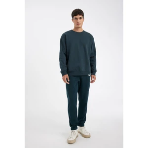 Relax Fit Kalın Jogger Eşofman Altı Basic Düz Beli Bağcıklı Lastikli Paça Cepli U7438AZ24AU