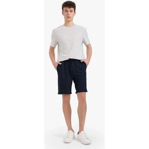 Regular Fit Dokulu Basic Düz Bermuda Şort E2606AX25SM