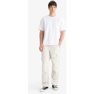 %100 Pamuk Bol Rahat Kesim Wide Leg Kargo Cepli Geniş Paça Yazlık Pantolon E6983AX25SP