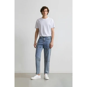 %100 Pamuk Relax Fit Rahat Kesim Geniş Paça Jean Pantolon D8779AX24AU