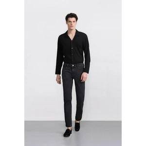 Carlo Skinny Fit Ekstra Dar Kalıp Normal Bel Ekstra Dar Paça Siyah Jean Pantolon S2285AZ25SP