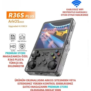 R36S Plus Oyun Konsolu El Atarisi Orjinal Arkos Işletim Sistemi 128 GB Hafıza 21000 Oyun 4ınch Ekran