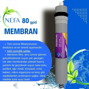 Su Arıtma Cihazı Ana Filtresi, Membran Filtre, 80 Gpd, Üstün Verimlilik, Yüksek Sarım Teknolojisi
