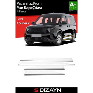 Ford Courier Krom Yan Kapı Çıtası 4 Prç. 2023 Üzeri A+ Kalite