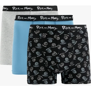 Lisanslı Rick And Morty Baskılı Pamuklu 3'lü Boxer Set