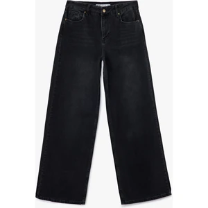 Düşük Bel Rahat Kalıp Geniş Paça Jean Pantolon - Loose Straight Fit Jean