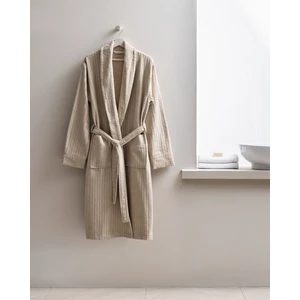 Madame Coco Derin Şalyaka %100 Pamuk Erkek Bornoz - Bej