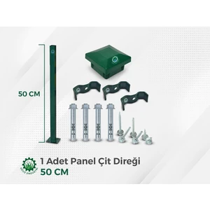 1 Adet Panel Çit Direği 50 cm Aksesuarlar Dahil