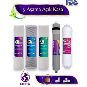 Açık Kasa Su Arıtma + İhlas Aura Cebilion (Compact Model) Uyumlu 5'li Filtre Seti