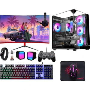 TX6391 Ryzen 5 5500 32GB 1tb Nvme SSD 8gb RX580 23.8 Curved Monitör Oyun Hazır Sistem