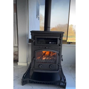 Flame Stove Flamestove  FS-011YK  Sırıus Maxi Yan Kapaklı Kuzineli Komple Pik Döküm Soba