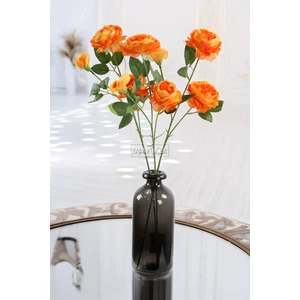 Yapay Çiçek Pastel 3lü Çöl Gülü 60 cm Turuncu