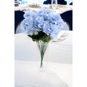 Yapay 7 Dallı Ortanca Demeti 40 cm Soft Mavi