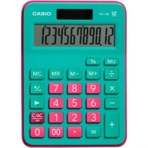 MX-12B-GNRD Yeşil+Pembe 12 Hane Masa Üstü Hesap Makinesi