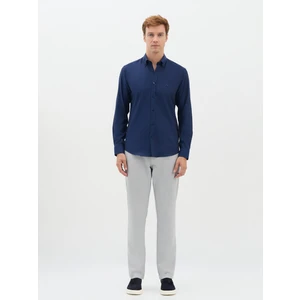 Erkek Slım Fıt Gömlek-Lacivert