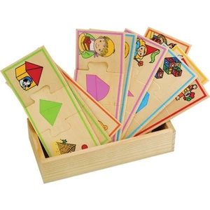 Ahşap Puzzle Nesneler Domino