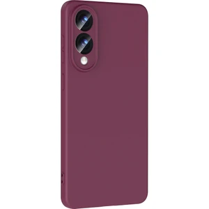 Samsung Galaxy S25 Edge Uyumlu Kılıf Mara Lansman Soft Silikon Içi Kadife Mürdüm