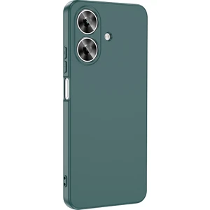 Realme Note 60 Uyumlu Kılıf Mara Lansman Soft Silikon Içi Kadife Koyu Yeşil