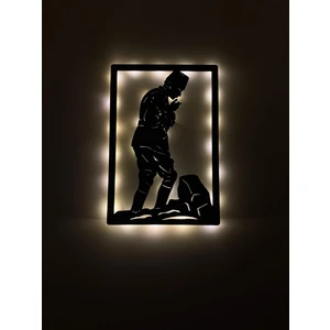 Aa Pilli Ledli Işıklı Atatürk Kocatepe Tablo, Atatürk Portre, Dekoratif Tablo