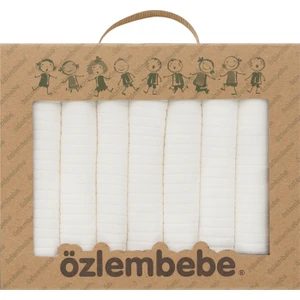 Özlem Bebe  Bebe 7'li Pamuklu Bebek Ağız Silme Mendili (Hediye Paketi Yapılır)