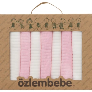 Özlem Bebe  Bebe 7'li Pamuklu Bebek Ağız Silme Mendili (Hediye Paketi Yapılır)