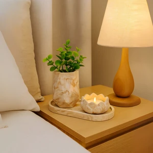 “Marble Touch” 3’lü Beton Dekor Set – Modern & Şık Tasarım