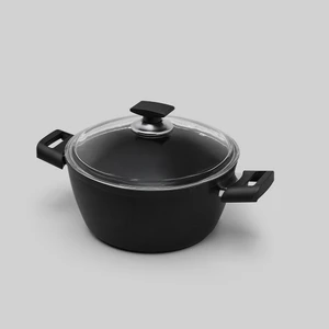 Optima Ares Titanyum Derin Tencere 24 cm Siyah