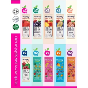 Tropik Meyve Bar Serisi 20 Adet | Sağlıklı Atıştırmalıklar – Vegan, Glutensiz (20GR X 20 ADET)