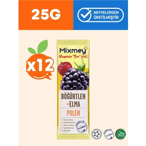 Bee Polen Böğürtlen Meyve Barı 12 Adet | Sağlıklı Atıştırmalıklar – Glutensiz (25GR X 12 ADET)