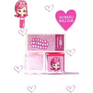 Lıttle Prıncess Su Bazlı Pembe Oje & Glıtterlı Oje Pembe Set 2 lı (2*8 ml)