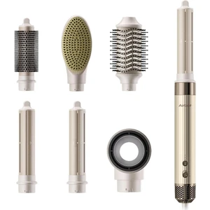 6 In 1 Aria Hyperstyler Hava Üflemeli Saç Şekillendirici Saç Kurutma, Düzleştirici, Bukle Ve Şekillendirici Set
