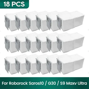 18 Adet Yedek Parçalar Roborock SAROS10 /G30 /s9 Maxv Ultra Robot Vakum Süpürge Aksesuarları Için Toz Çantası (Yurt Dışından)