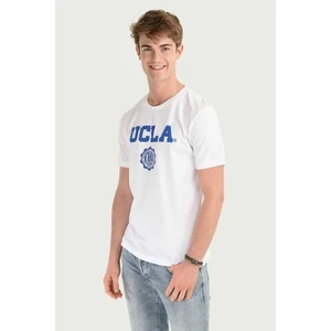 GAYLEY Beyaz Bisiklet Yaka Erkek T-shirt