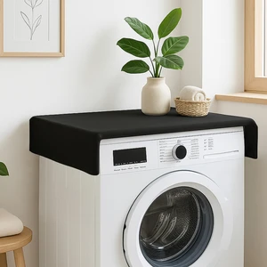 Kumaş Çamaşır ve Kurutma Makinesi Örtüsü Suya Dayanıklı Siyah M-3066