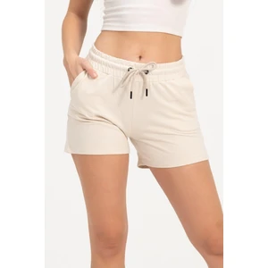 Kadın Bej Şort Mini Spor Şort