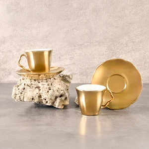 Stellar Gold 4 Parça 2 Kişilik Türk Kahve Fincan Takımı 90 ml