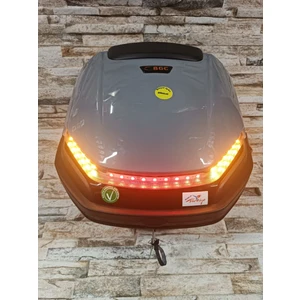 Motosiklet Arka Çanta 33 Lt Nardo Gri Sinyal ve Stop Işıklı