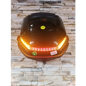 Motosiklet Arka Çanta 33 Lt  Siyah Sinyal ve Stop Işıklı
