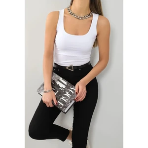 Kadın Kalın Askılı Önü Çift Kat Kare Yaka Düz Basic Penye Bluz BLZ9922