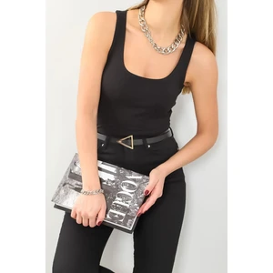 Kadın Kalın Askılı Önü Çift Kat Kare Yaka Düz Basic Penye Bluz BLZ9922