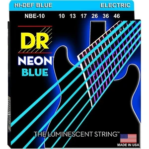 Dr Nbe-10 Hi-Def Neon Mavi Elektro Gitar Teli (Medium 10-46)